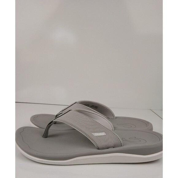 OluKai Ahi Kai Sandals Flip Flops Men\'s Size 9 Ash Grey main image 4